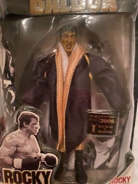 Rocky Balboa Action Figure with Black and Gold Robe